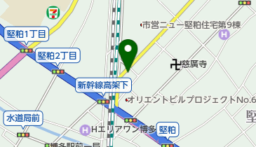 堅粕納骨堂の地図画像