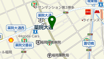 福岡日産自動車株式会社 薬院店サービス工場の地図画像