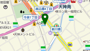 PADIダイブセンター・オーシャンビュー天神H・I・S店の地図画像