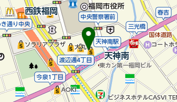 梅の花博多大丸テイクアウト店の地図画像