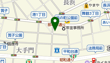 昭産商事株式会社美食市場大手門店の地図画像