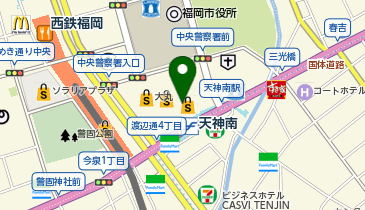福岡中央公共職業安定所 福岡新卒応援ハローワークの地図画像