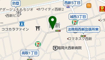 中央福岡ヤクルト販売株式会社 西新法務局前センターの地図画像