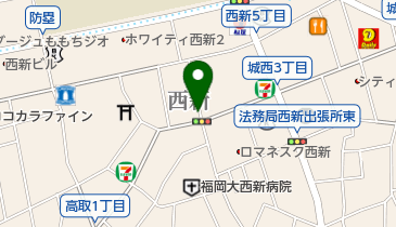 あま太郎西新店の地図画像