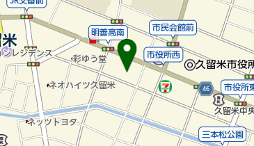 みどりやクロロフィル久留米美顔教室の地図画像