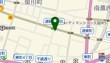 久留米ペットサービスの地図画像