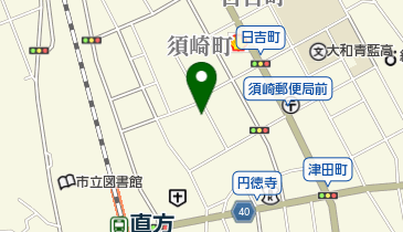 学生服のタナカ直方店の地図画像