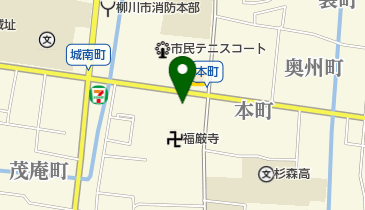 柳城クリーニング店の地図画像