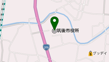 自治労筑後市職員労働組合の地図画像