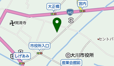 大川バッティングセンターの地図画像