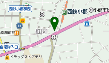 ヘアーサロンサナダの地図画像