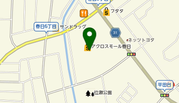 クリーニングの洗光舎アクロスモール春日店の地図画像