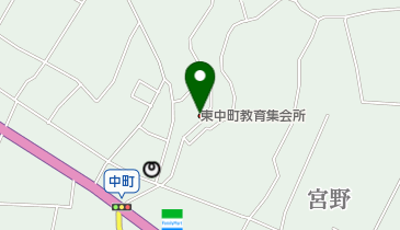 朝倉市東中町教育集会所の地図画像
