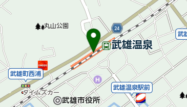 武雄市観光案内所の地図画像