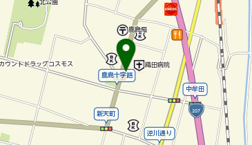 溝上薬局鹿島スカイロード店の地図画像