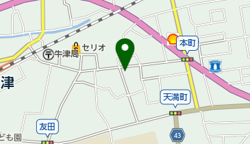 香田理容店の地図画像