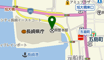 共同通信社長崎支局県警記者クラブの地図画像