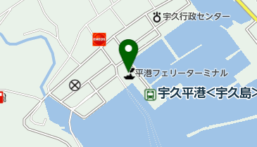うく島宇久町観光協会の地図画像