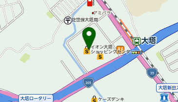 ザ・クロックハウス大塔店の地図画像