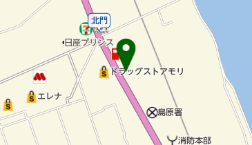 下田牛乳の地図画像