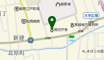 長崎県島原振興局の地図画像