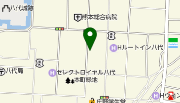 ハヤカワスポーツ八代店の地図画像