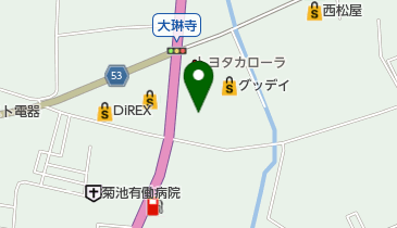 焼肉のふか川の地図画像