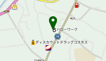 宇城公共職業安定所の地図画像
