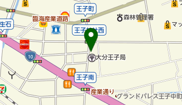 パールクリーニング店の地図画像