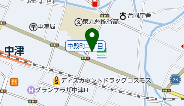 クロロフイル中津美顔教室の地図画像