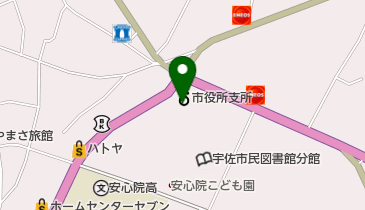 宇佐市 安心院中央公民館の地図画像