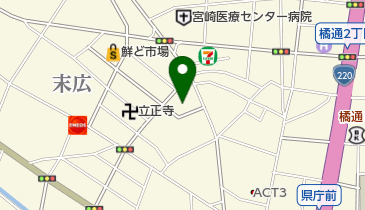 宮崎県遺族連合会の地図画像