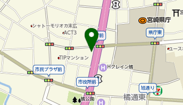 宅配クック123宮崎店の地図画像