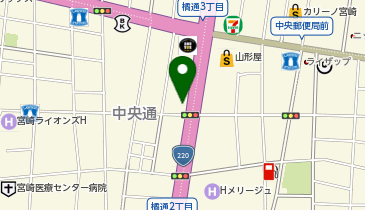 美容プラージュ宮崎店の地図画像