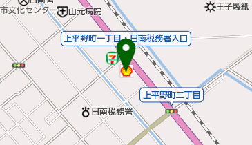 植松エネルギー株式会社日南給油所の地図画像