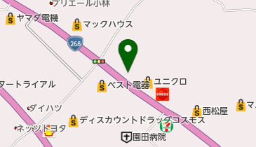 西上酒店の地図画像