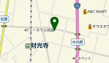 ボディショップ日向の地図画像