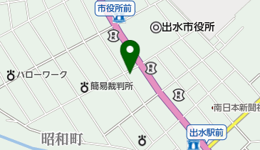 出水民主商工会の地図画像