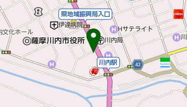 ふれあい補聴器川内店の地図画像