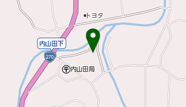 内山田地区公民館の地図画像