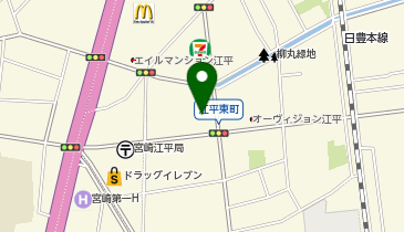庄や江平店の地図画像