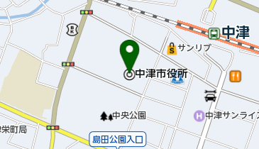 中津市職員労働組合の地図画像