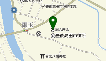 大分県職員労働組合高田支部の地図画像