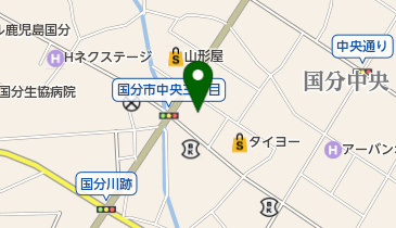 アフラックサービスショップこくぶ中央店募集代理店鹿児島ファミリーライフの地図画像