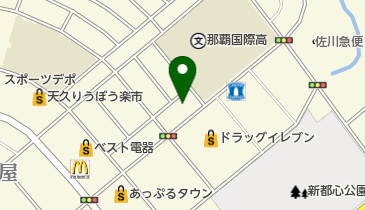 美容室ミーツ天久店の地図画像