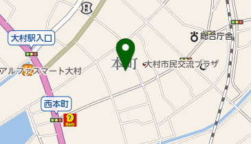 西沢本店大村店服地部の地図画像