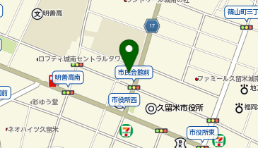 メガネの21久留米店の地図画像
