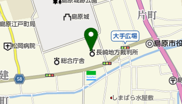 長崎地方裁判所島原支部執行官室の地図画像