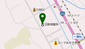 日南保健所エイズ相談専用電話の地図画像