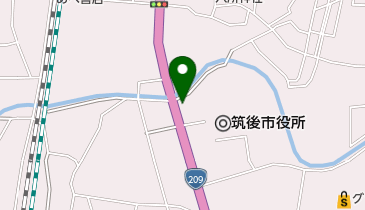 ユーデン筑後店の地図画像